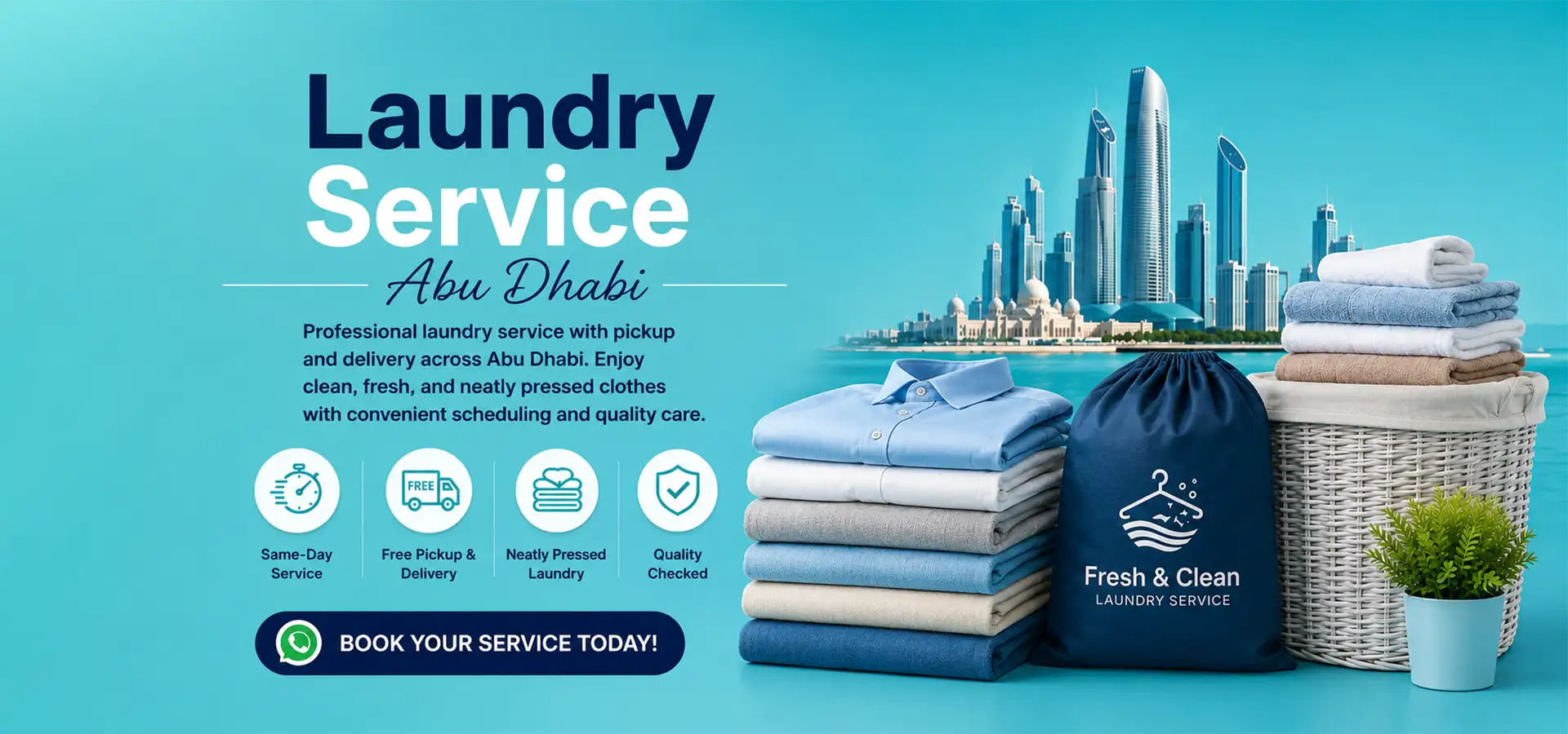 Laundry Service Main Page Desktop Banner