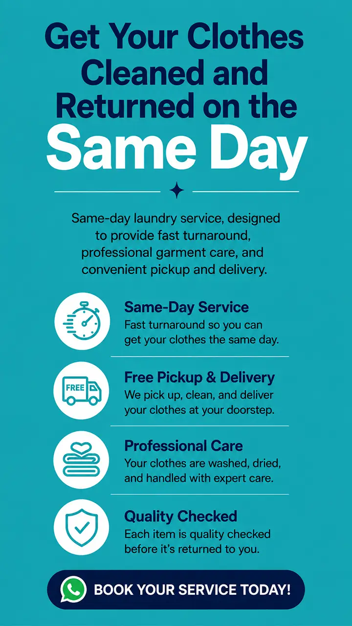 Get Your Clothes Cleaned and Returned on the Same Day M