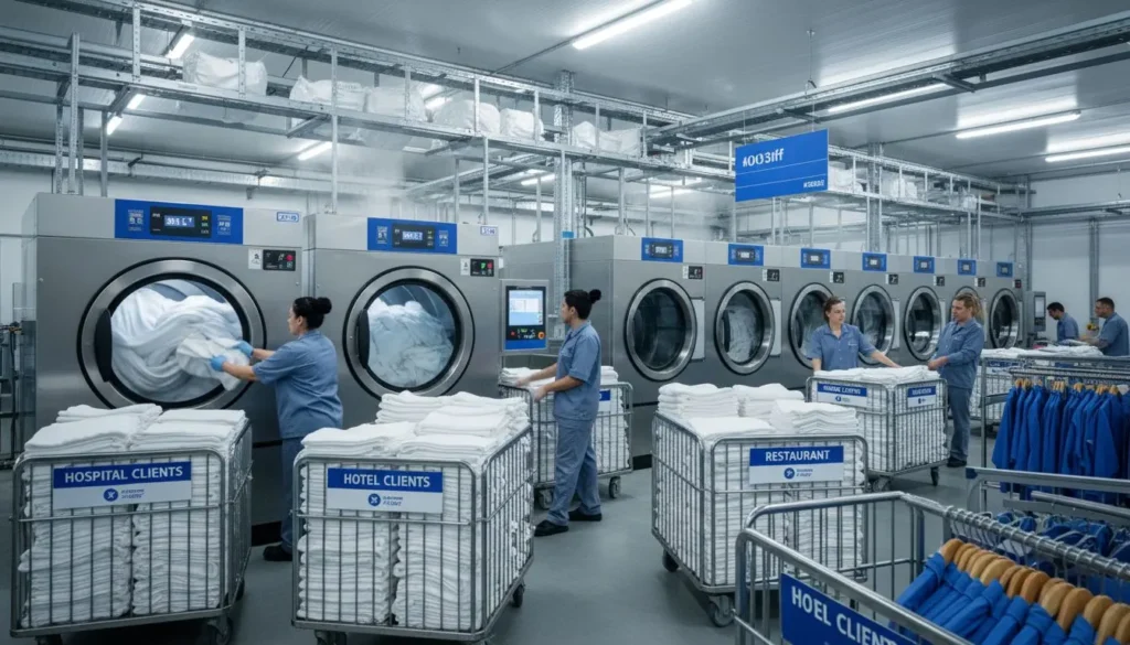 Professional Laundry Solutions for Hotels, Restaurants, Clinics, Offices, Gyms, Salons, Staff Accommodations, and Businesses