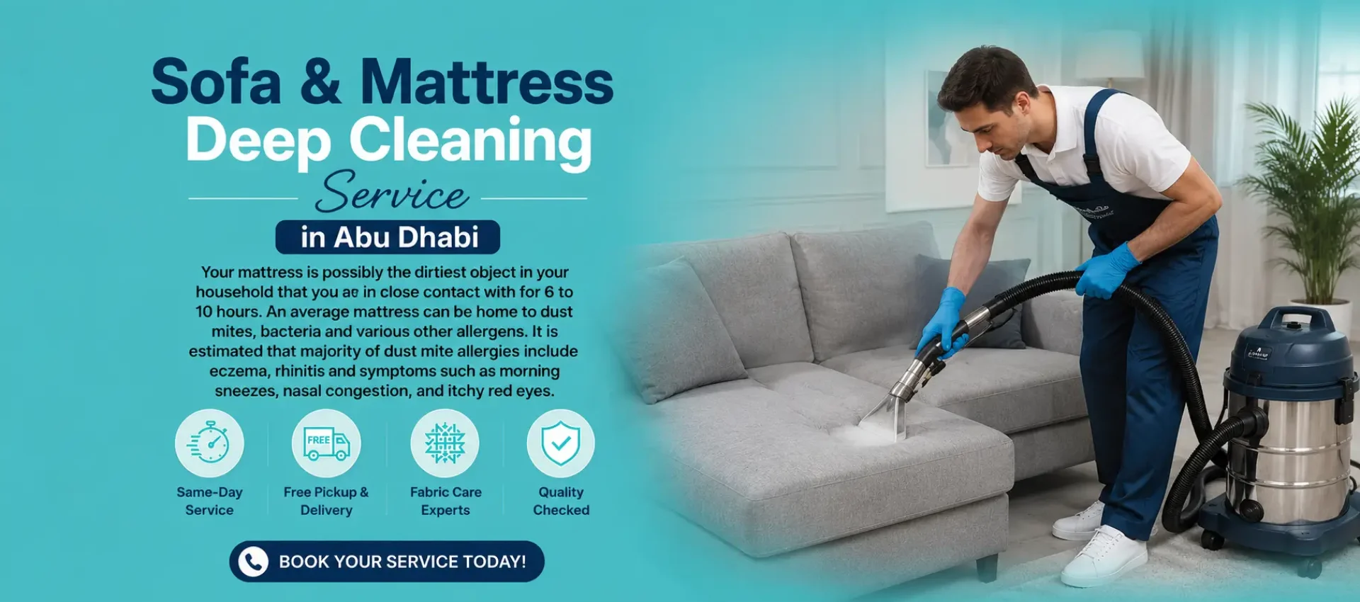 Sofa And Mattress Cleaning Desktop Banner Image